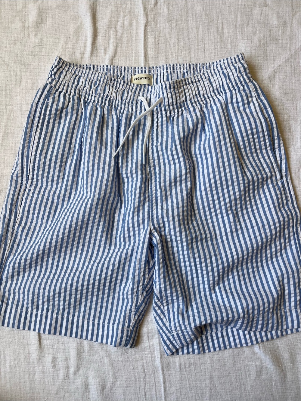 J. Crew / Crewcuts seersucker swim trunks NWT (size 12)